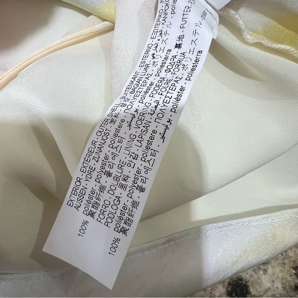 Zara Tye Dye Satin Strappy Back Summer Cocktail Slip Mini Dress Large - Picture 7 of 10